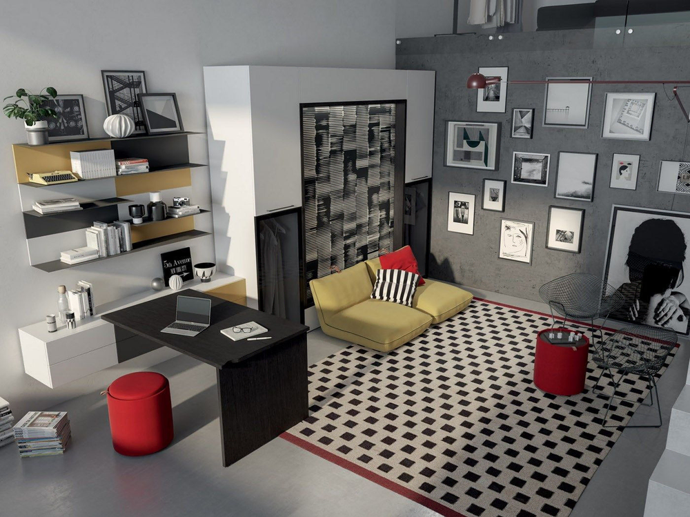 Modern Smart Home: High-tech Futuristic Living Room
