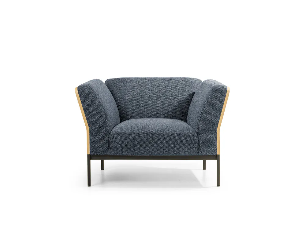 Fold Upholstered Fabric Armchair True Design upholstered fabric