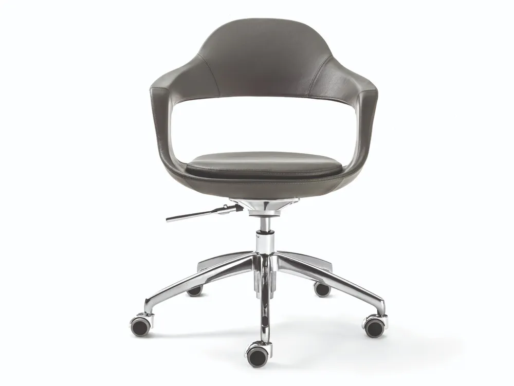 Swivel Leather Office Chair Frenchkiss Enrico Pellizzoni swivel