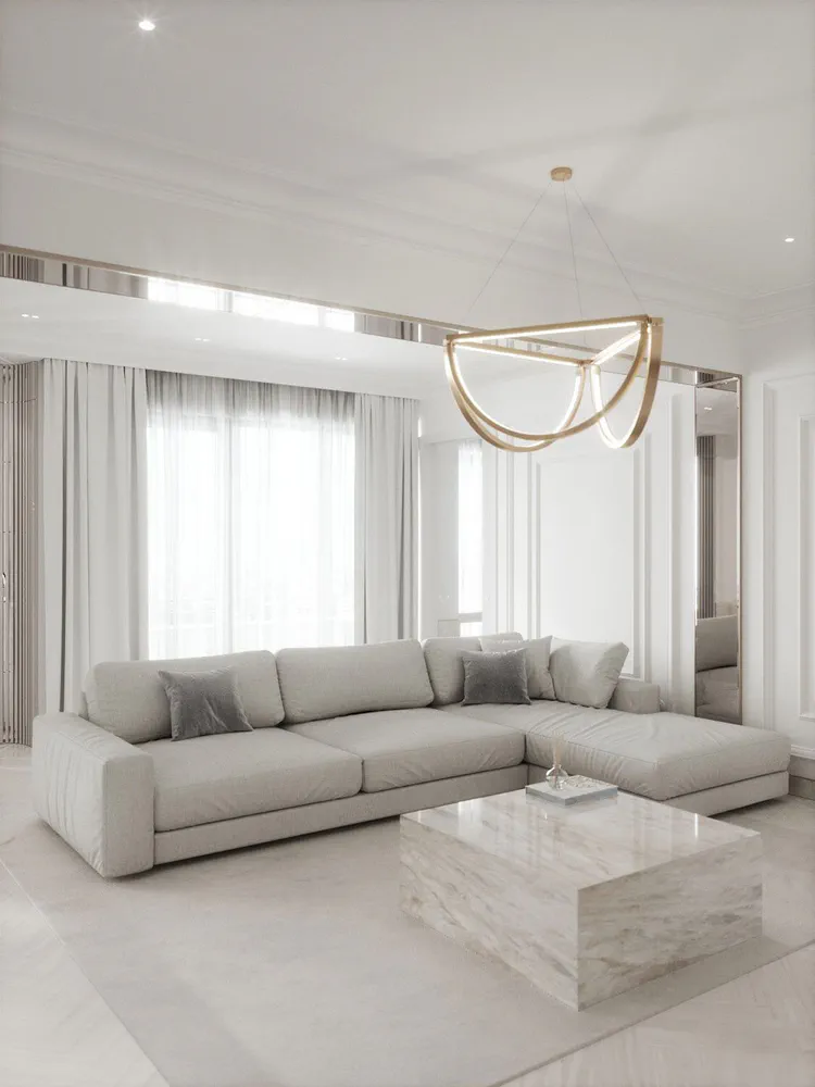 Modern High-tech Futuristic Living Room Design