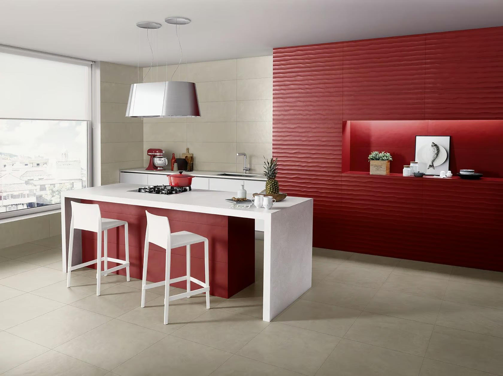 Modern Hollywood Regency Kitchen and Living Area