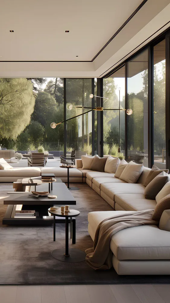 Futuristic Eco-Luxury Living Room