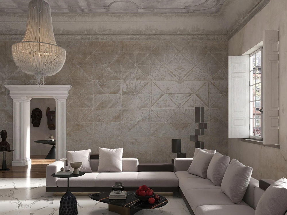 Modern Living Room in Historic Mansion