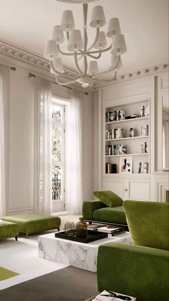 Modern Art Deco Revival Living Room Design