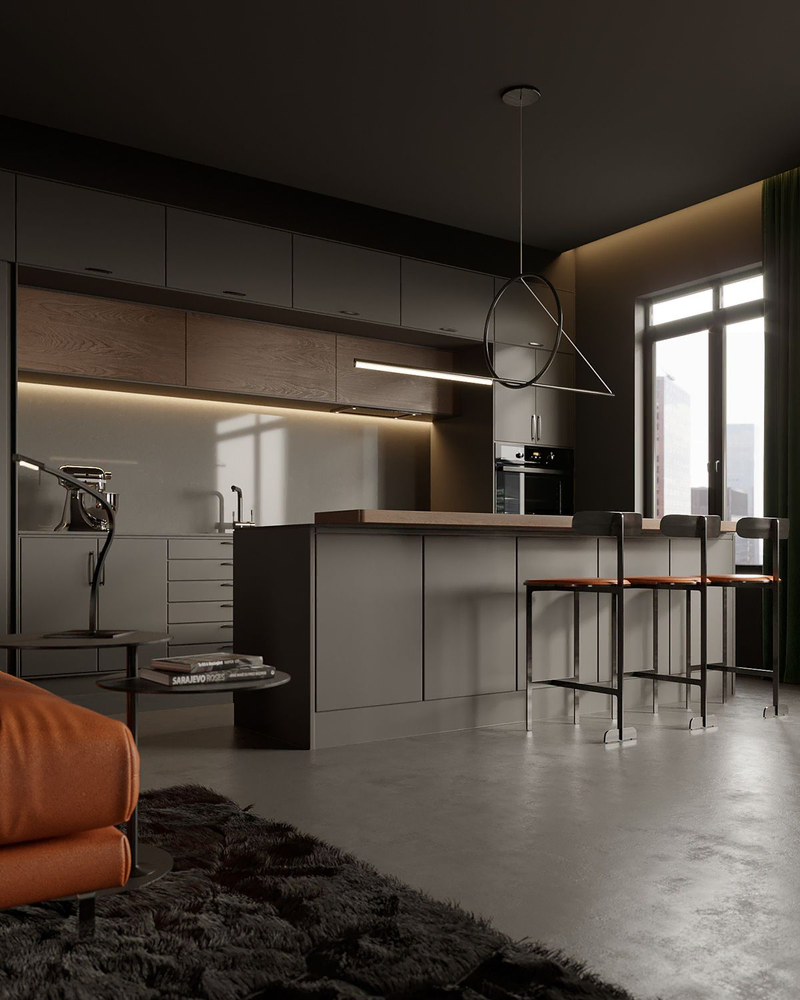 Stylish Soundproof Modern Kitchen Solution