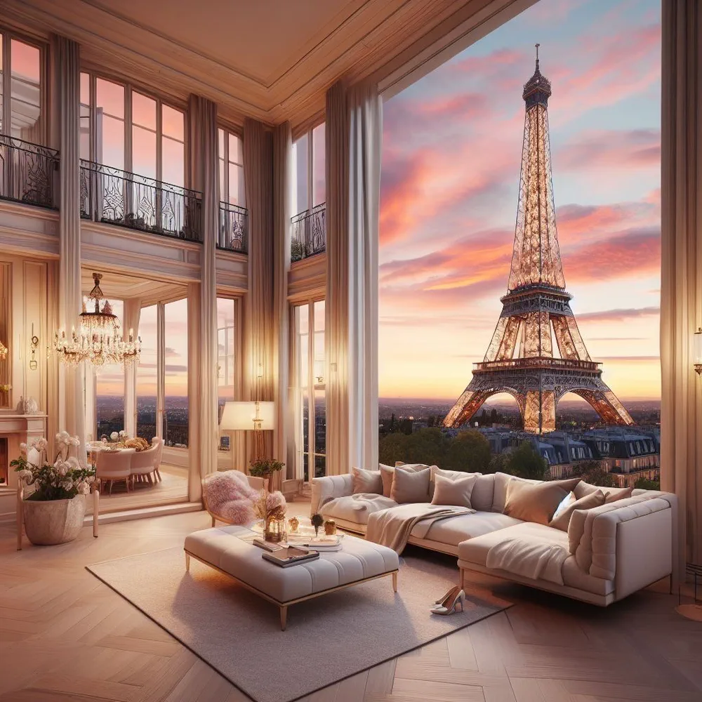 Luxe Minimalism Overlooking Paris