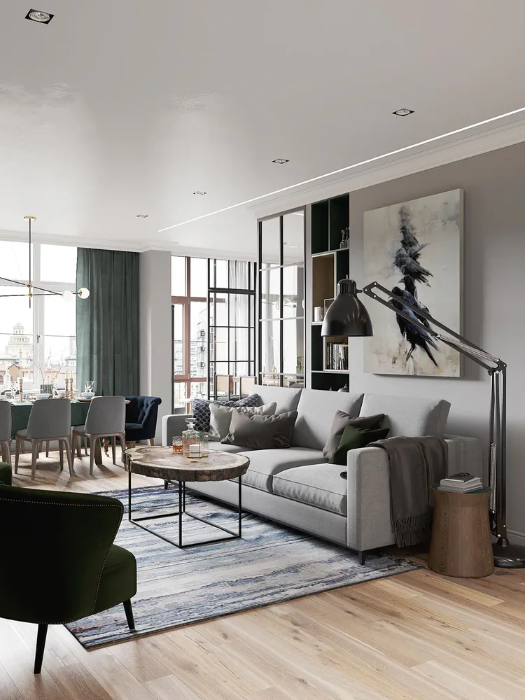 Urban Loft Living Room Design