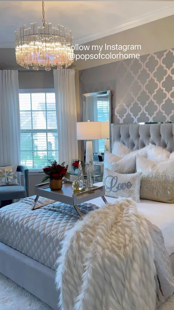 Modern Master Bedroom Design: Neutral Tones and Geometric Elegance