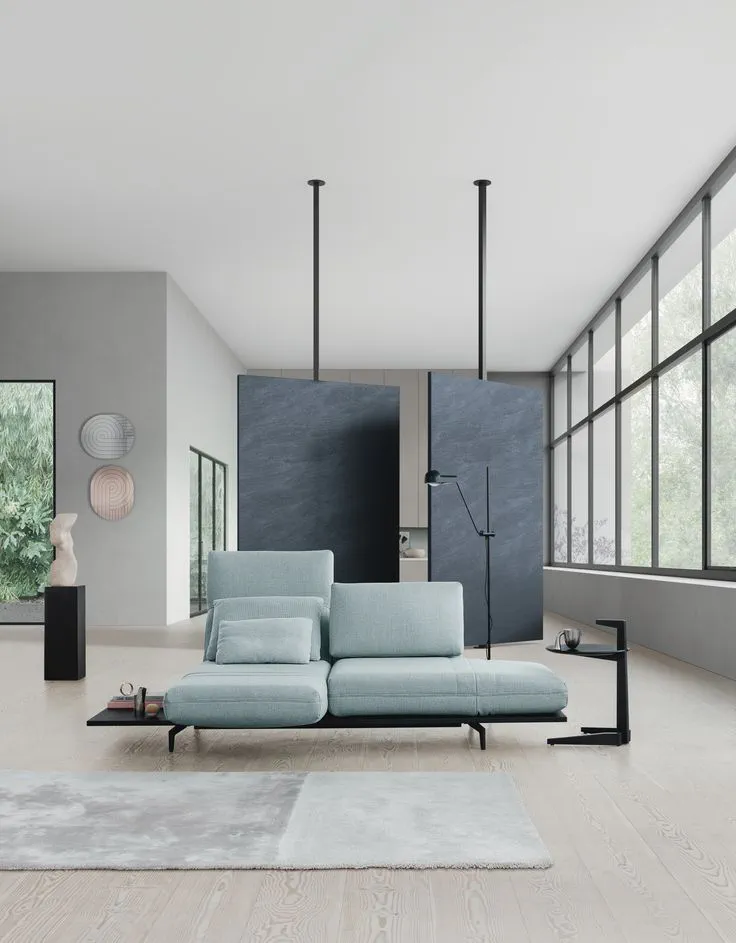 Modern, Futuristic Living Room Design for a Self-Made Millionaire