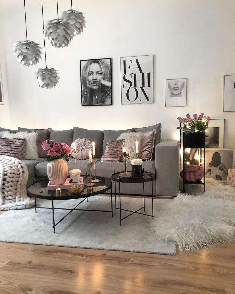 Modern Glam Showcase Living Room