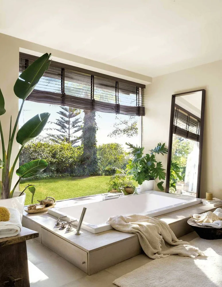 Modern Spa Bathroom with Sea View