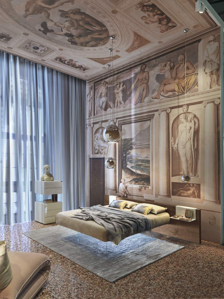 Tropical Modernism: A Luxurious Master Bedroom with Chef's Kitchen and Rooftop Terrace