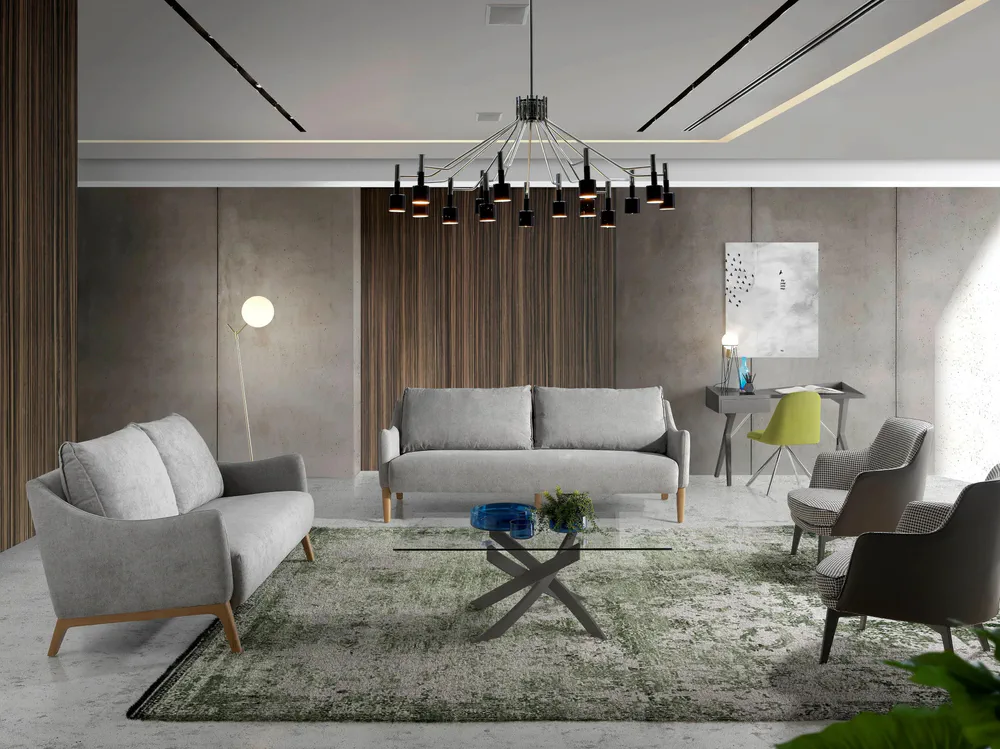 Rustic Modern Fusion Living Room Design