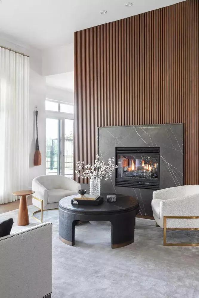 Modern Minimalist Living Room Design for a Recently Divorced Sports Team Owner
