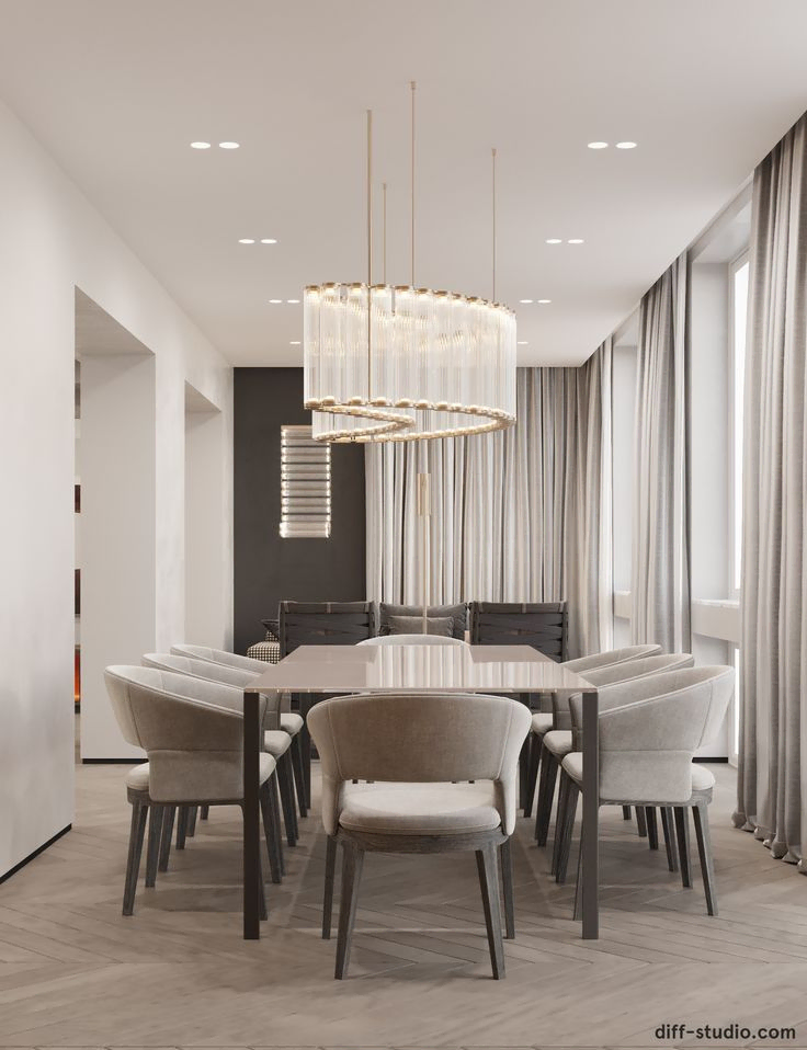 Modern Dining Room Design: Optimizing Space in a Compact City Apartment