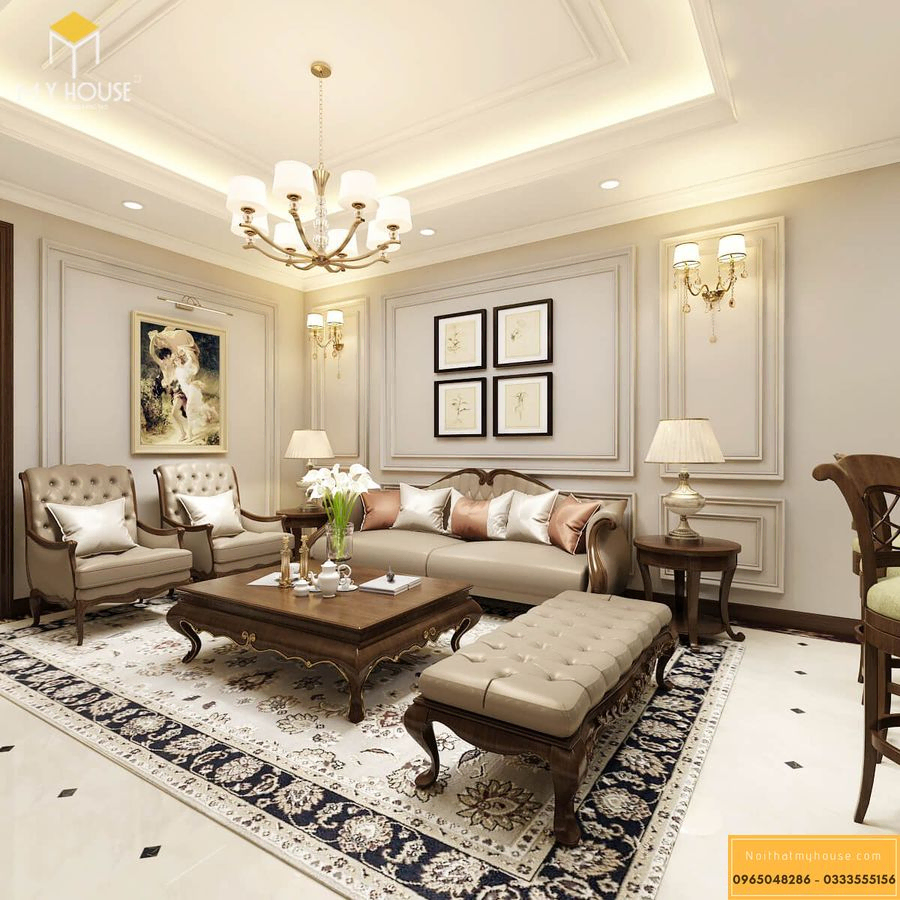 Hollywood Regency Living Room Design