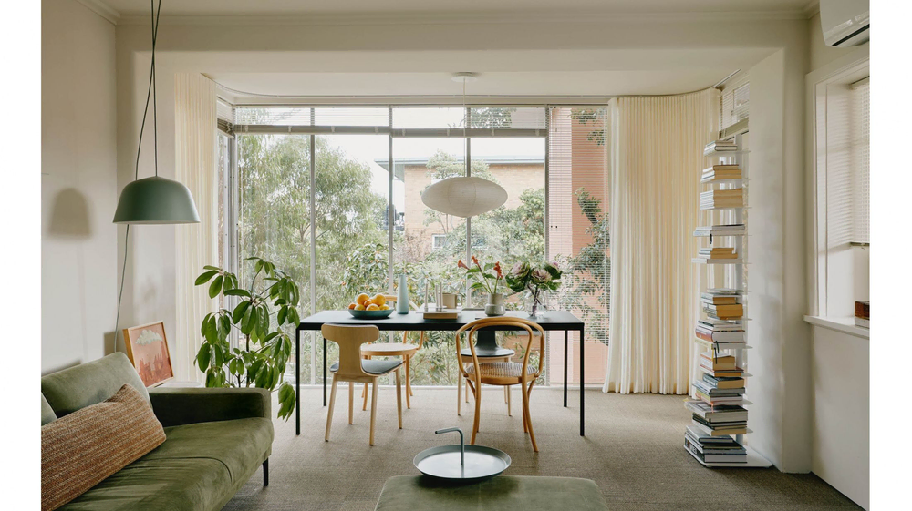 Mid-Century Modern Living Room Design for Historic Property Restoration