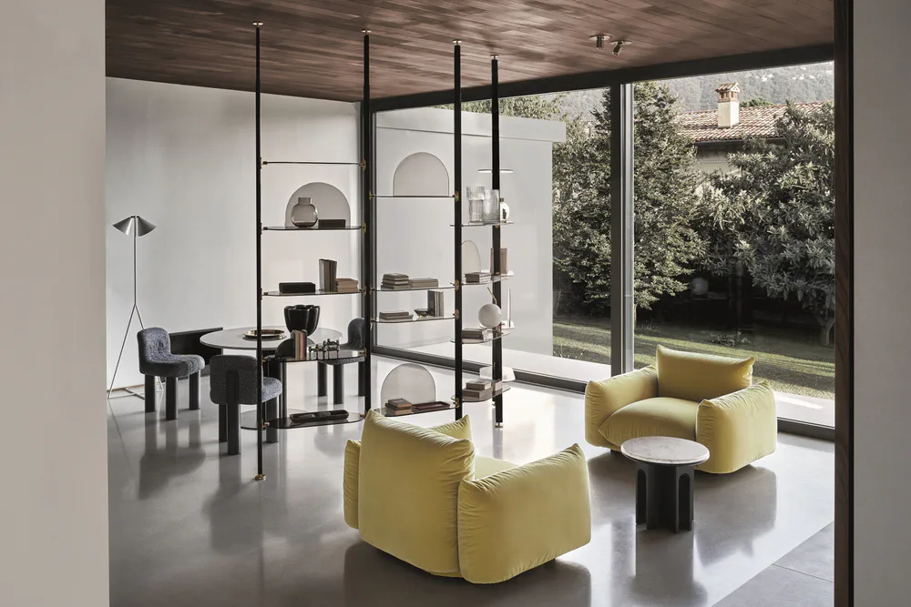 Botolo High Fabric Easy Chair arflex upholstered fabric easy chair