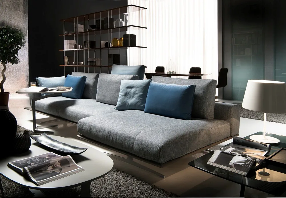 Modern, Futuristic Living Room Design for a Self-Made Millionaire