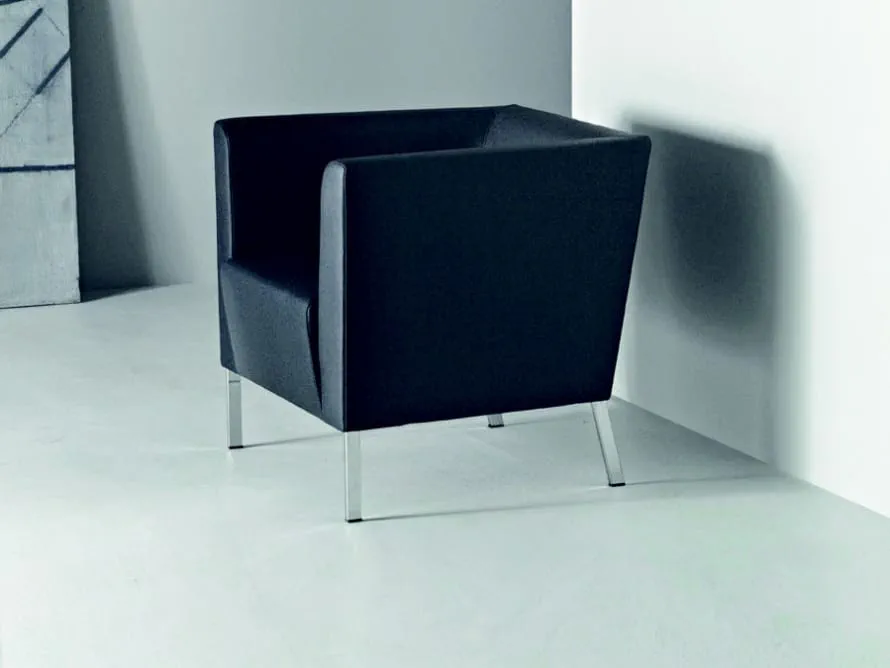 HOLIDAY Fabric Lobby Chair with Armrests La Cividina armchair