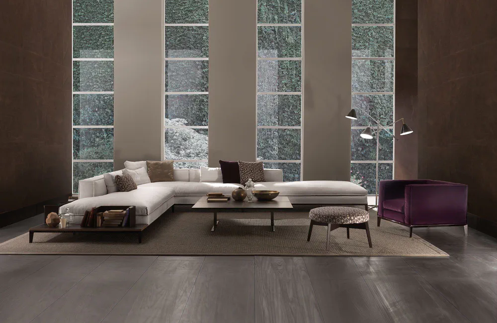 Modern Bauhaus Living Room with Smart Home Technology