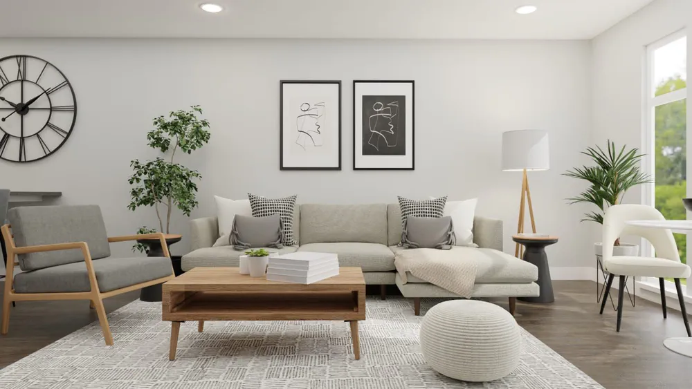Contemporary Beachfront Living Room