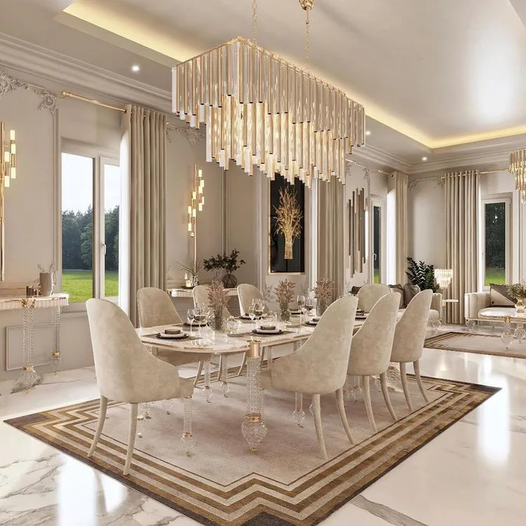 Modern Dining Room Design: Optimizing Space in a Compact City Apartment