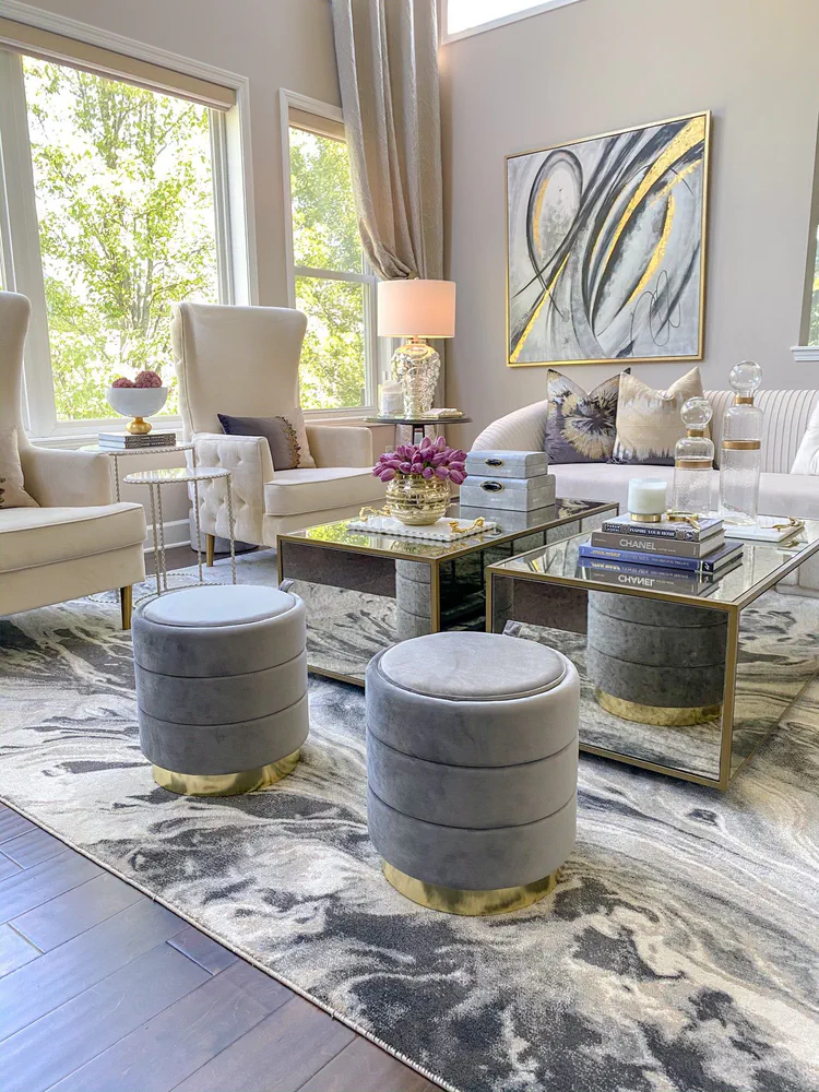 Modern Glam Living Room Transformation