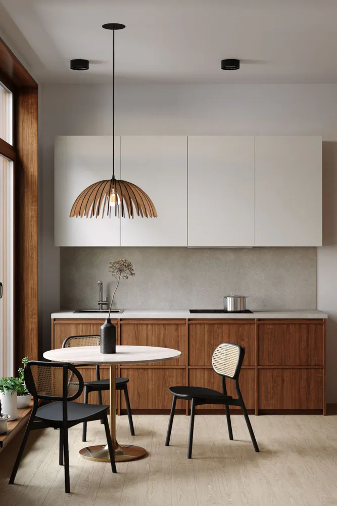 Modernist Kitchen and Dining Area: A Luxury Penthouse Customization Solution