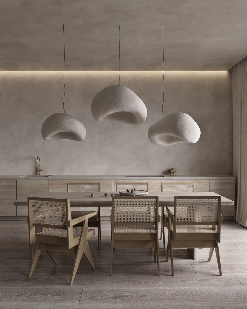 Modern Living Room Design with Brutalist Elements