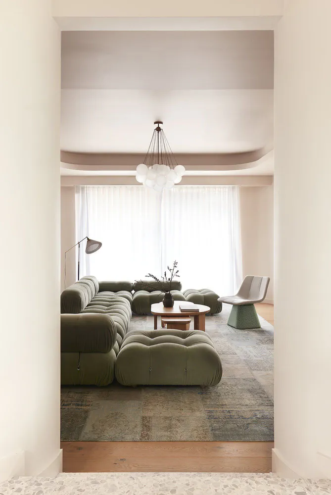 Modern Art Deco Revival Living Room Design
