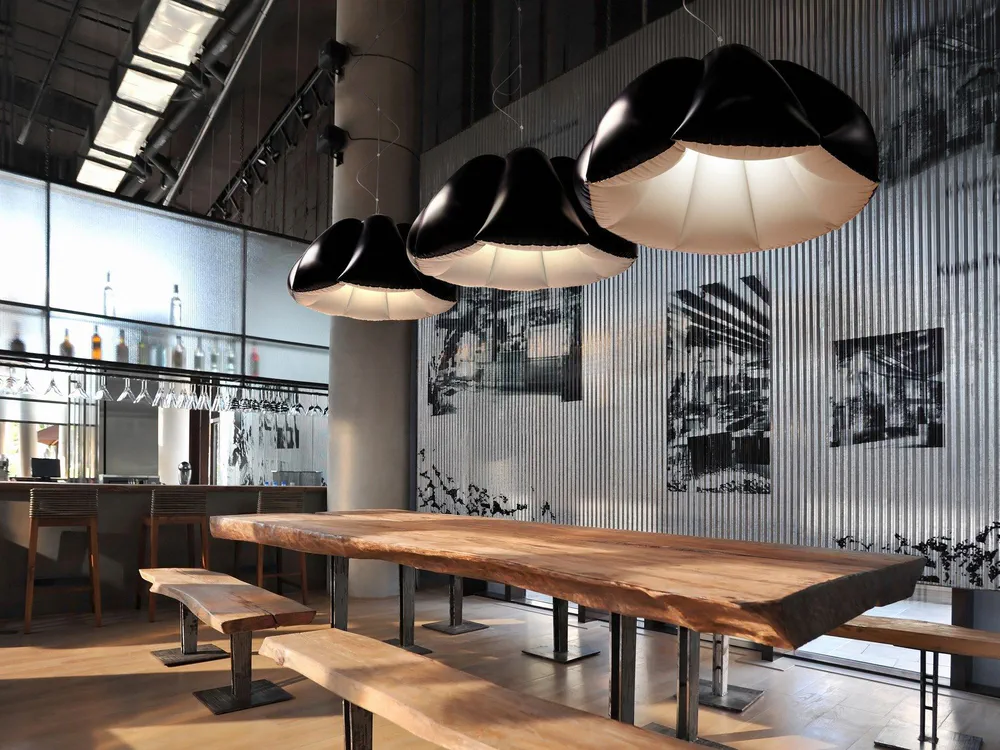 Modern Dining and Kitchen Area with Home Office Integration