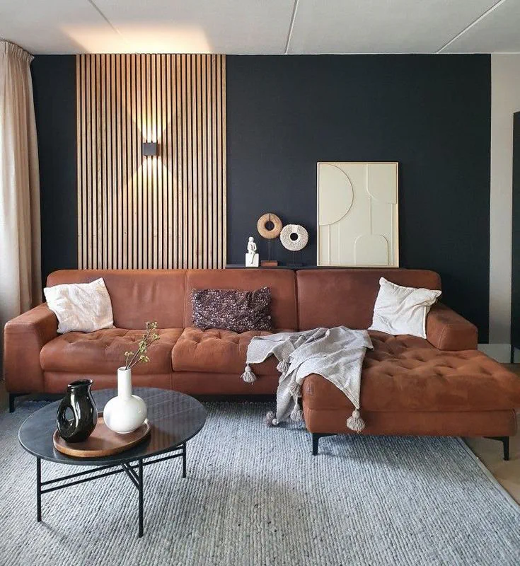 Luxury Nordic Noir Living Room Design