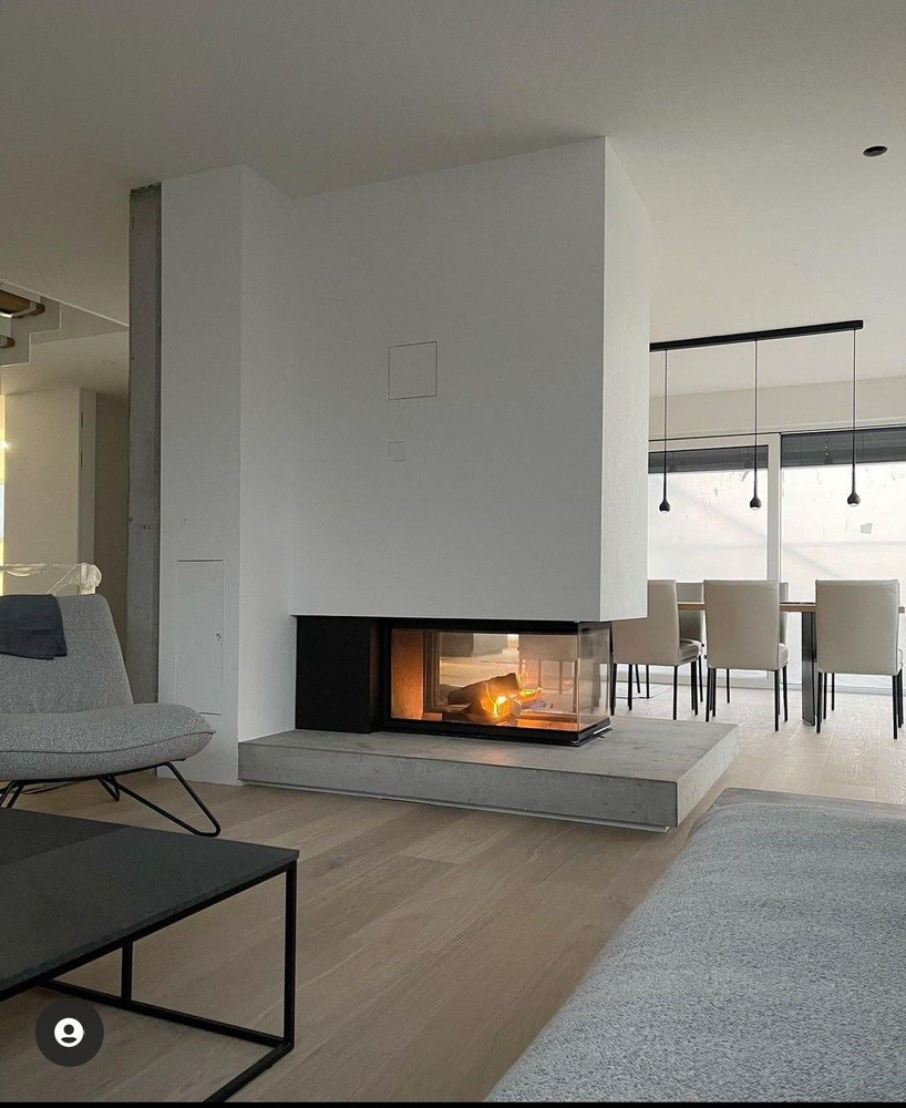 Modern Living Room with Smart Home Technology and Mid-Century Modern Aesthetic