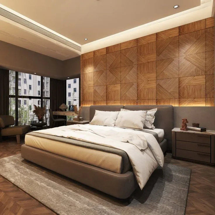 Modern Hollywood Regency Master Bedroom Design