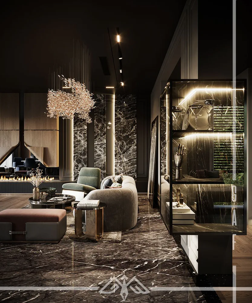 Elegant Art Deco Living Room Retreat