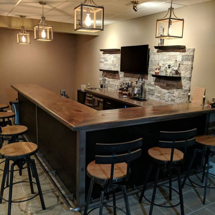 Modern Parisian Apartment Style Bar and Lounge Area