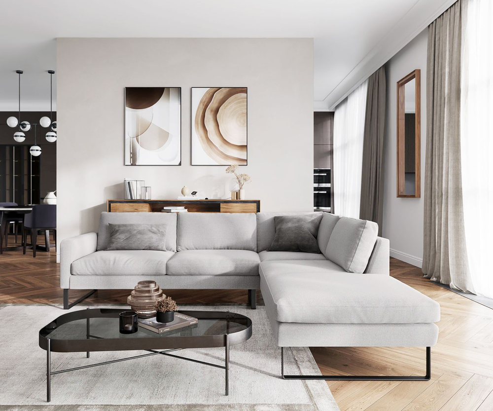 Rustic Modern Fusion Living Room Design