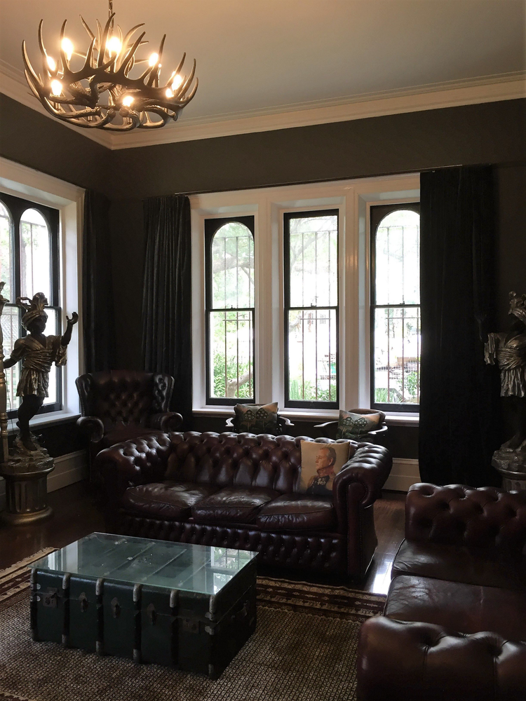 Elevated British Colonial Living Room Design