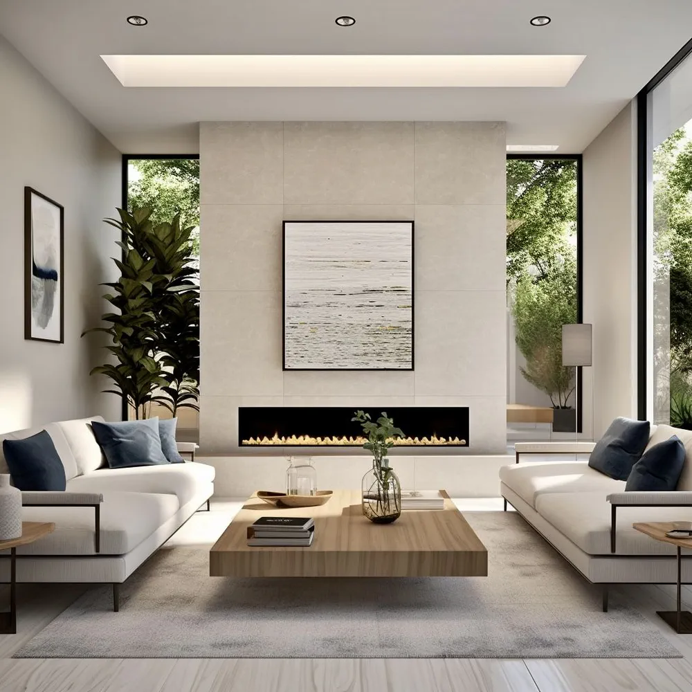 Rustic Modern Fusion Living Room Design