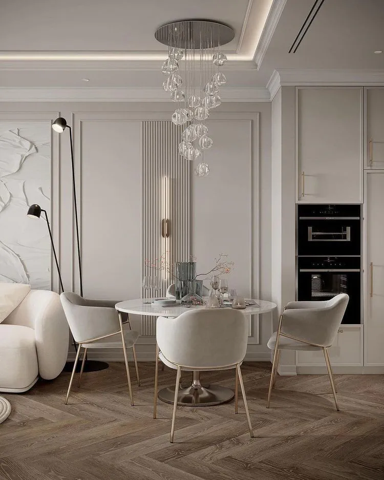 Modern Dining Room with Contemporary Furniture and Neutral Palette