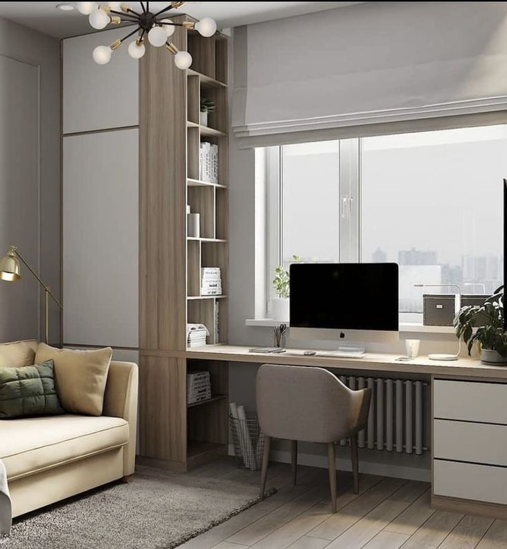 Modern Minimalist Home Office: Pet-Friendly Design for an AI Researcher