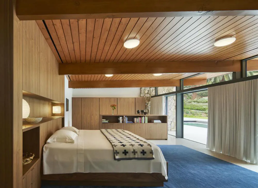 Modern Rustic Bedroom in Coastal Hampton Style Chateau