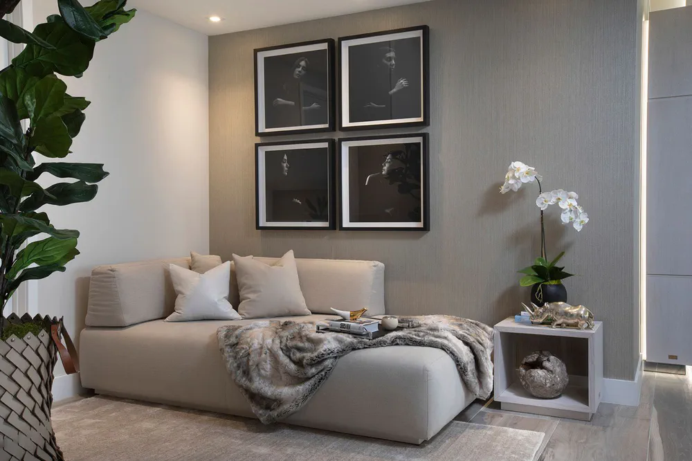 Modern Minimalist Dining Room with Smart Home Integration