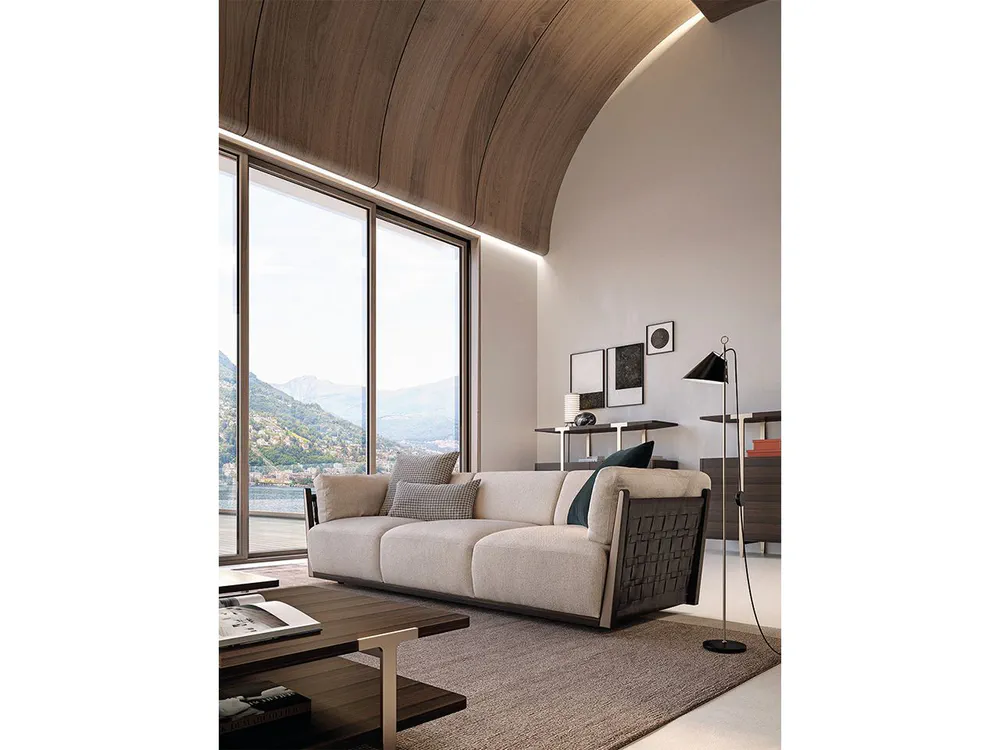 Modern Living Room Design: Beige and Blue Palette