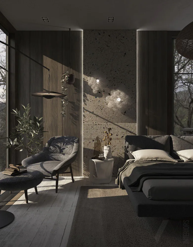 Futuristic Bedroom with Sustainable Design