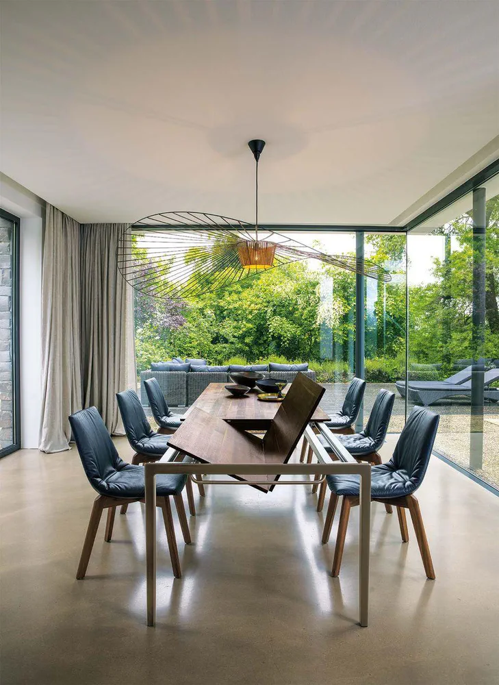 Modern Coastal Hampton Style Dining Room with Home Elevator