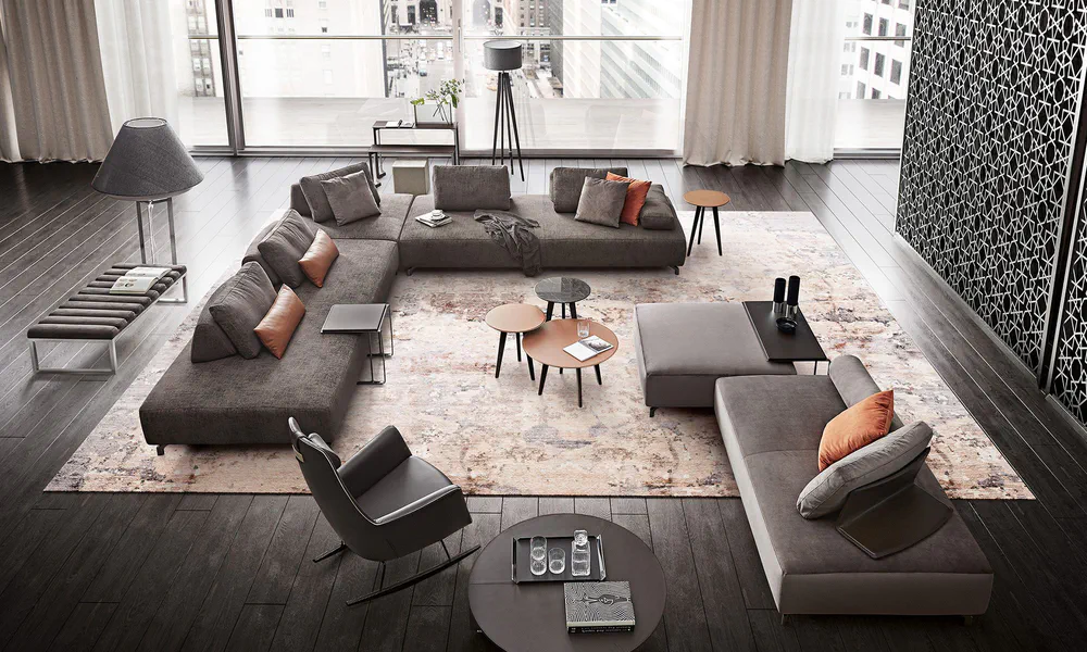 Luxury Brutalist Living Space Design