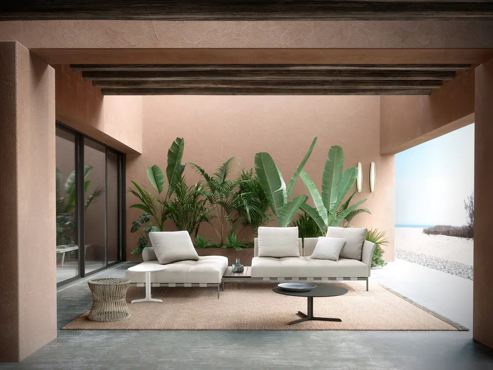Modern Minimalist Outdoor Patio for Aging Parents