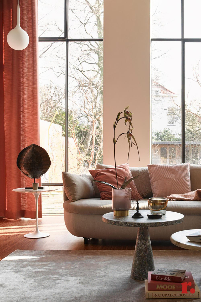 Modern Living Room with Brick Wall Design